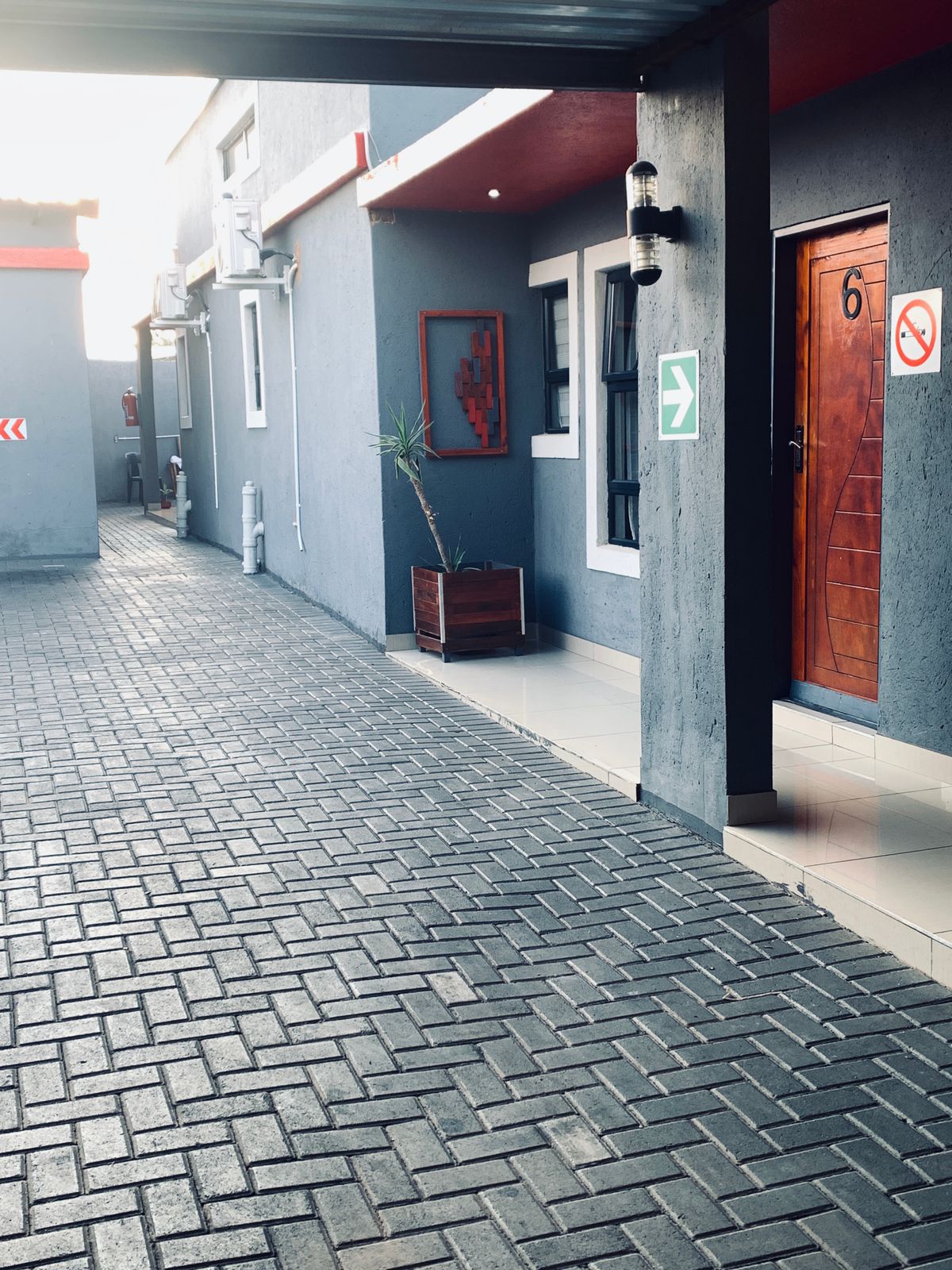 Spacious secure parking lot at Black Rose Guest House Soshanguve